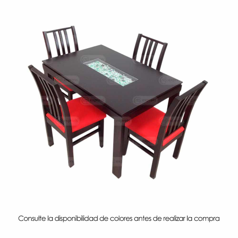 Juego de Comedor Zaragoza Pecera 4 Sillas | Tienda MExpress